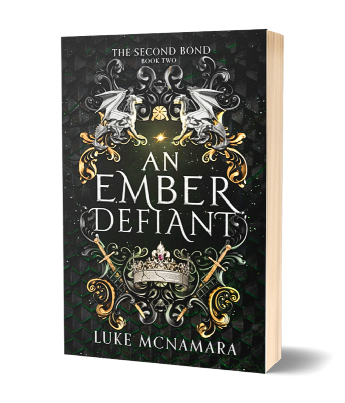 3D mockup of the signed An Ember Defiant paperback